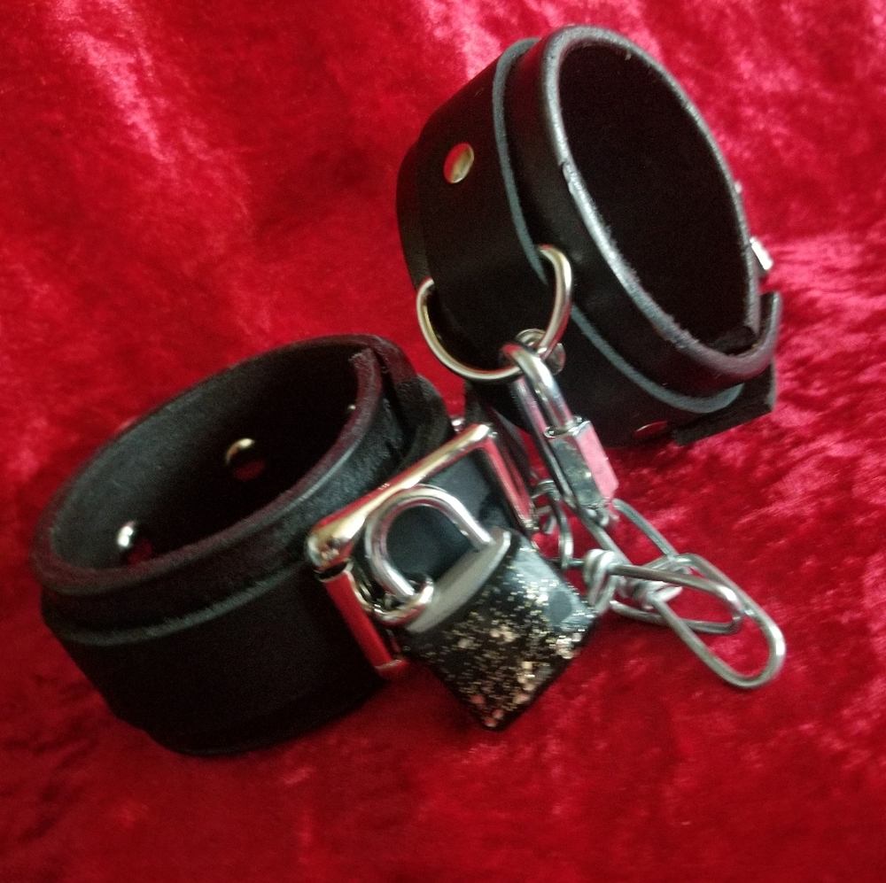 Handcrafted Leather Lockable Cuffs - image 5